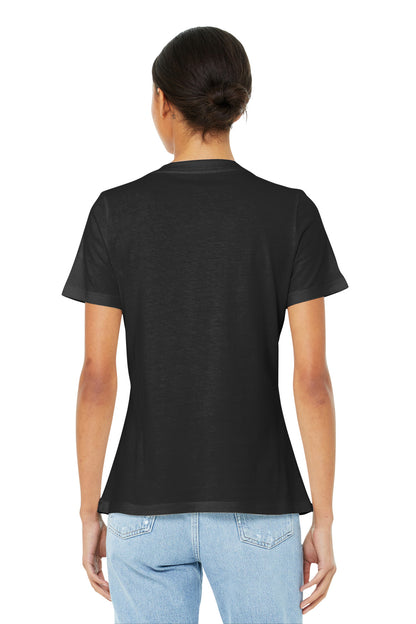 BELLA+CANVAS  Women's Relaxed Jersey Short Sleeve V-Neck Tee. BC6405