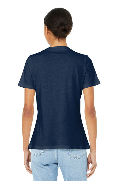BELLA+CANVAS  Women's Relaxed Jersey Short Sleeve V-Neck Tee. BC6405