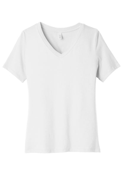 BELLA+CANVAS  Women's Relaxed Jersey Short Sleeve V-Neck Tee. BC6405