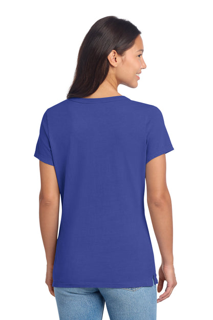 Port & Co Women's Beach Wash Garment-Dyed V-Neck Tee LPC099V
