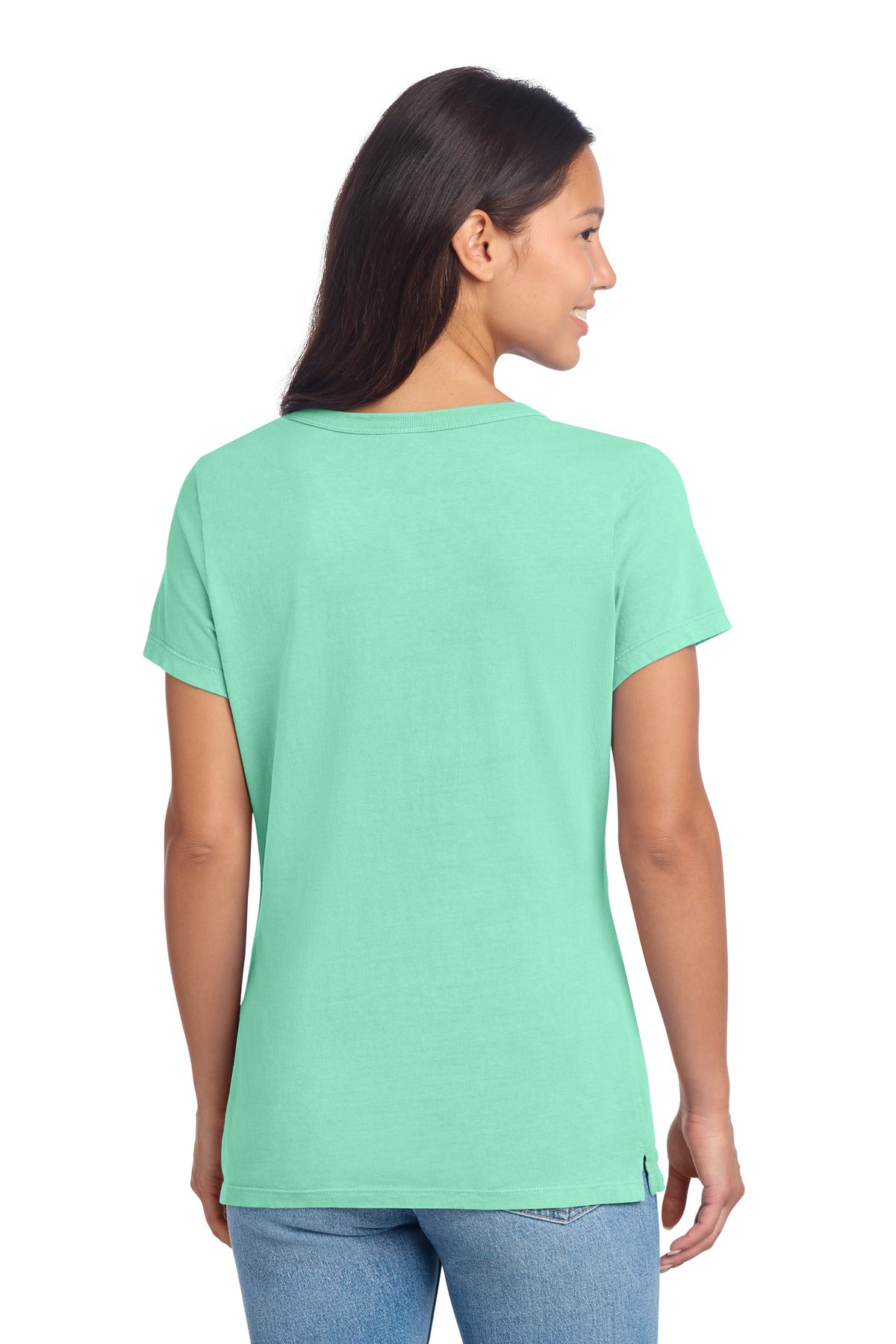 Port & Co Women's Beach Wash Garment-Dyed V-Neck Tee LPC099V