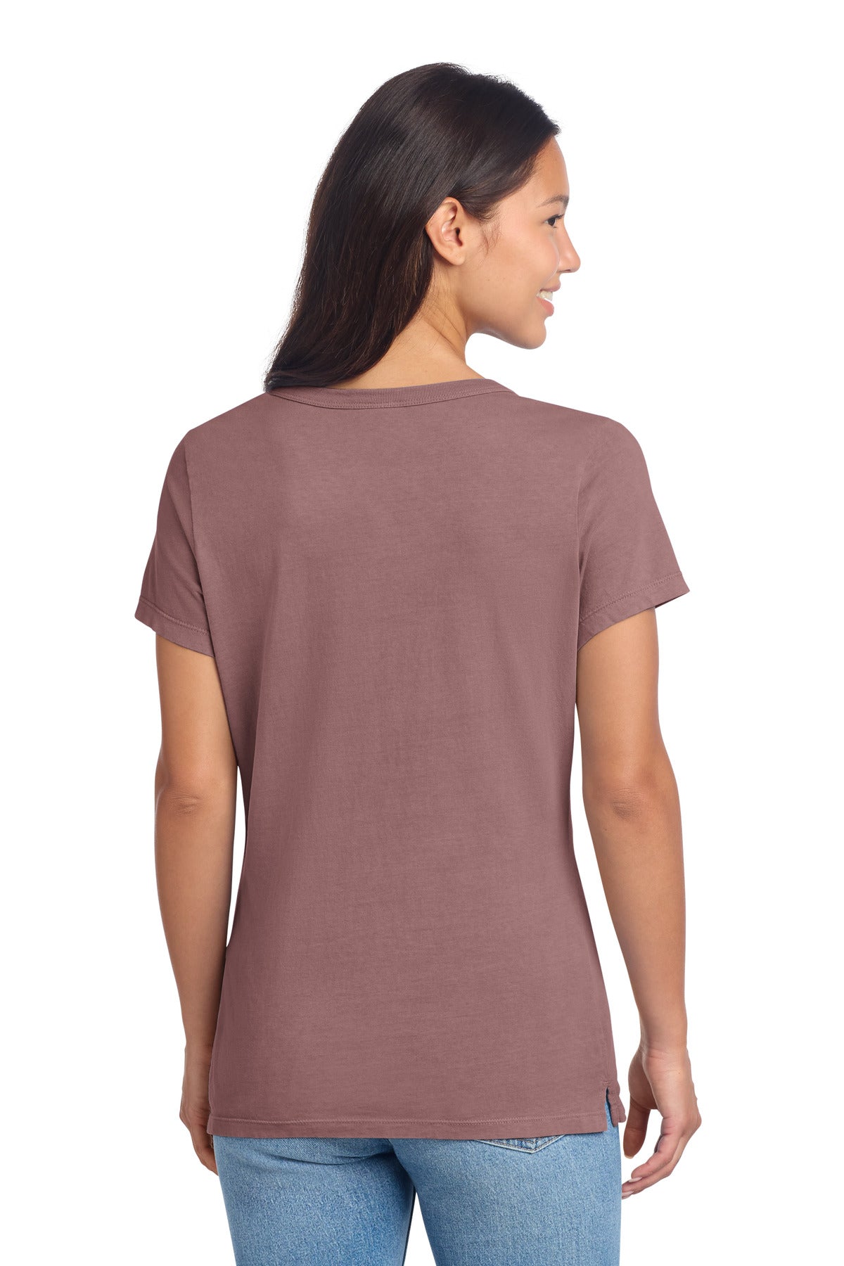 Port & Co Women's Beach Wash Garment-Dyed V-Neck Tee LPC099V