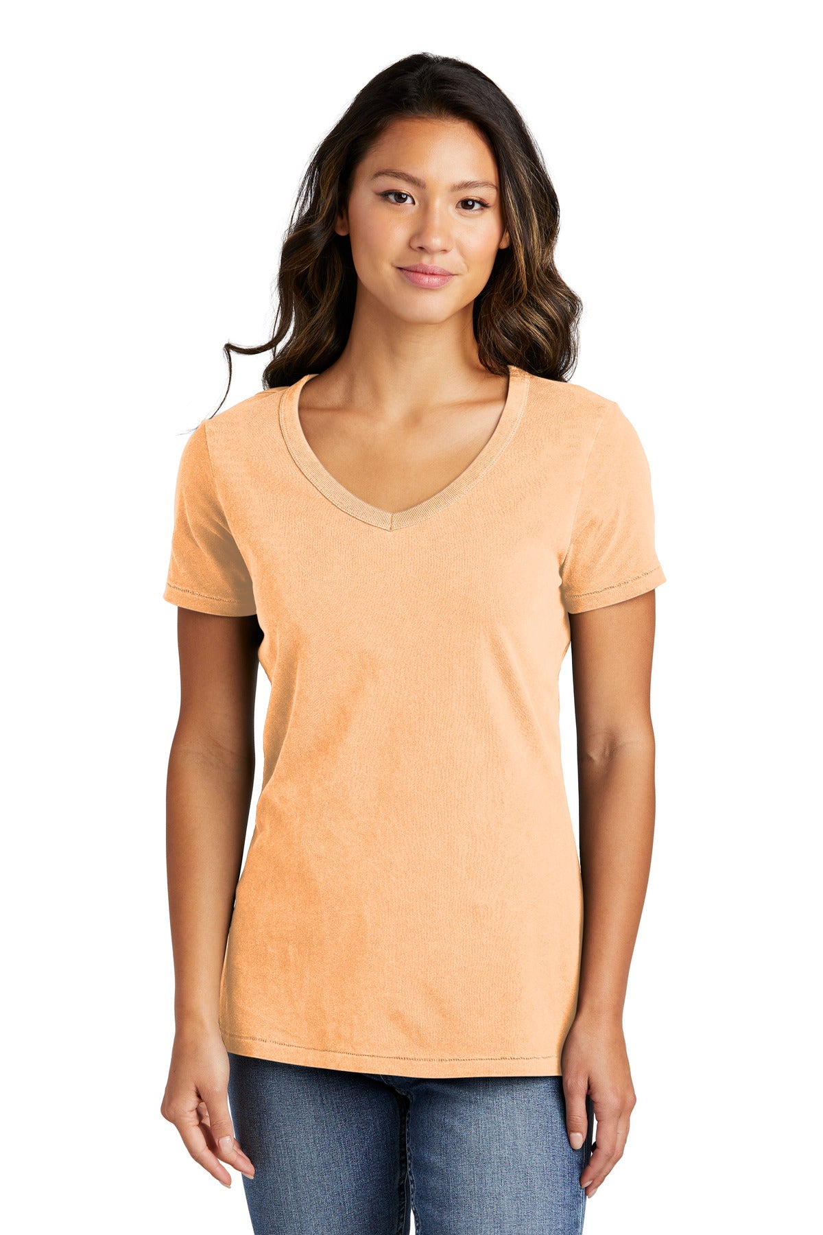 Port & Co Women's Beach Wash Garment-Dyed V-Neck Tee LPC099V
