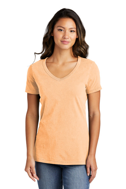 Port & Co Women's Beach Wash Garment-Dyed V-Neck Tee LPC099V