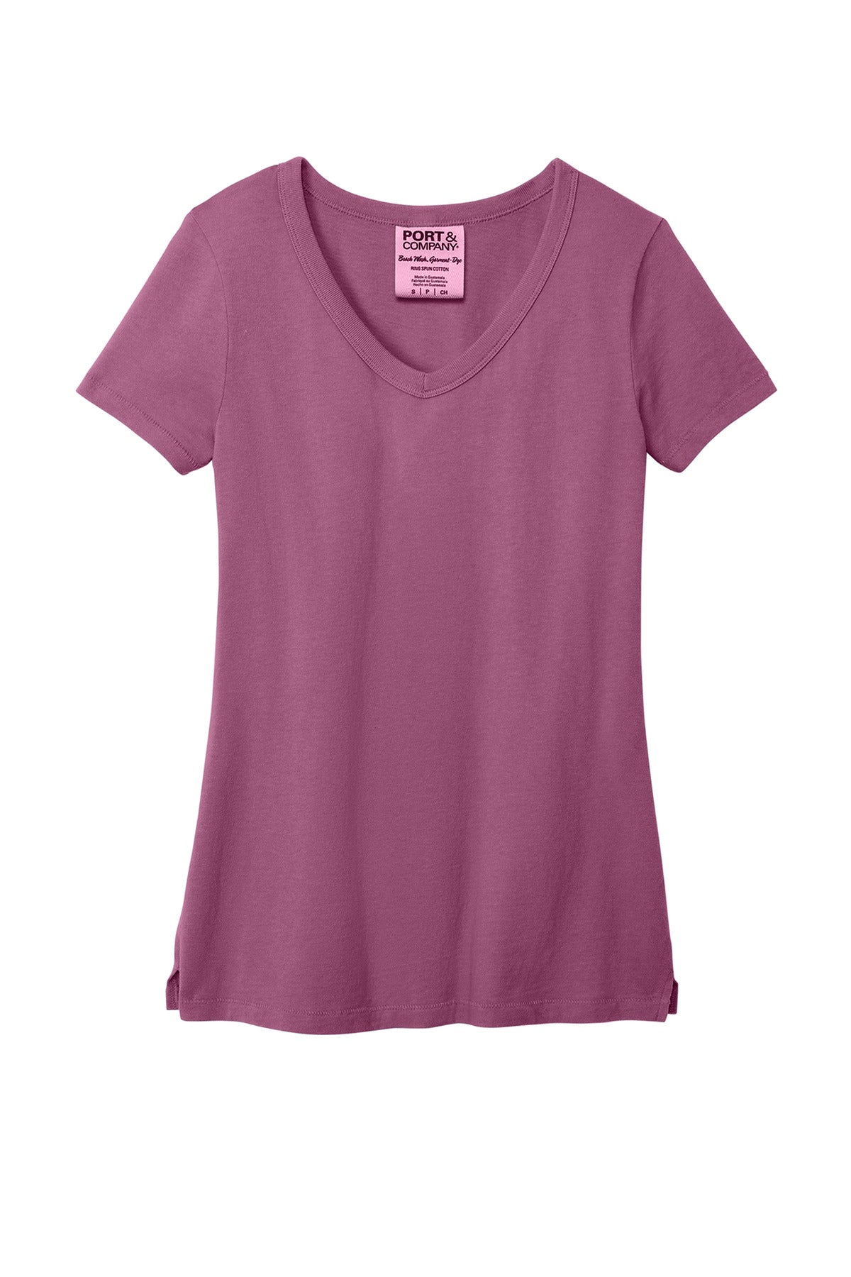 Port & Co Women's Beach Wash Garment-Dyed V-Neck Tee LPC099V