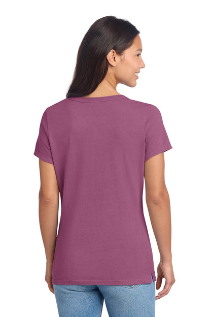 Port & Co Women's Beach Wash Garment-Dyed V-Neck Tee LPC099V
