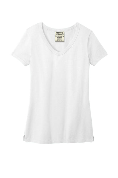 Port & Co Women's Beach Wash Garment-Dyed V-Neck Tee LPC099V