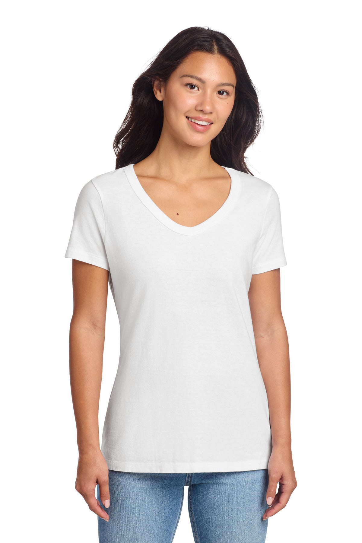 Port & Co Women's Beach Wash Garment-Dyed V-Neck Tee LPC099V